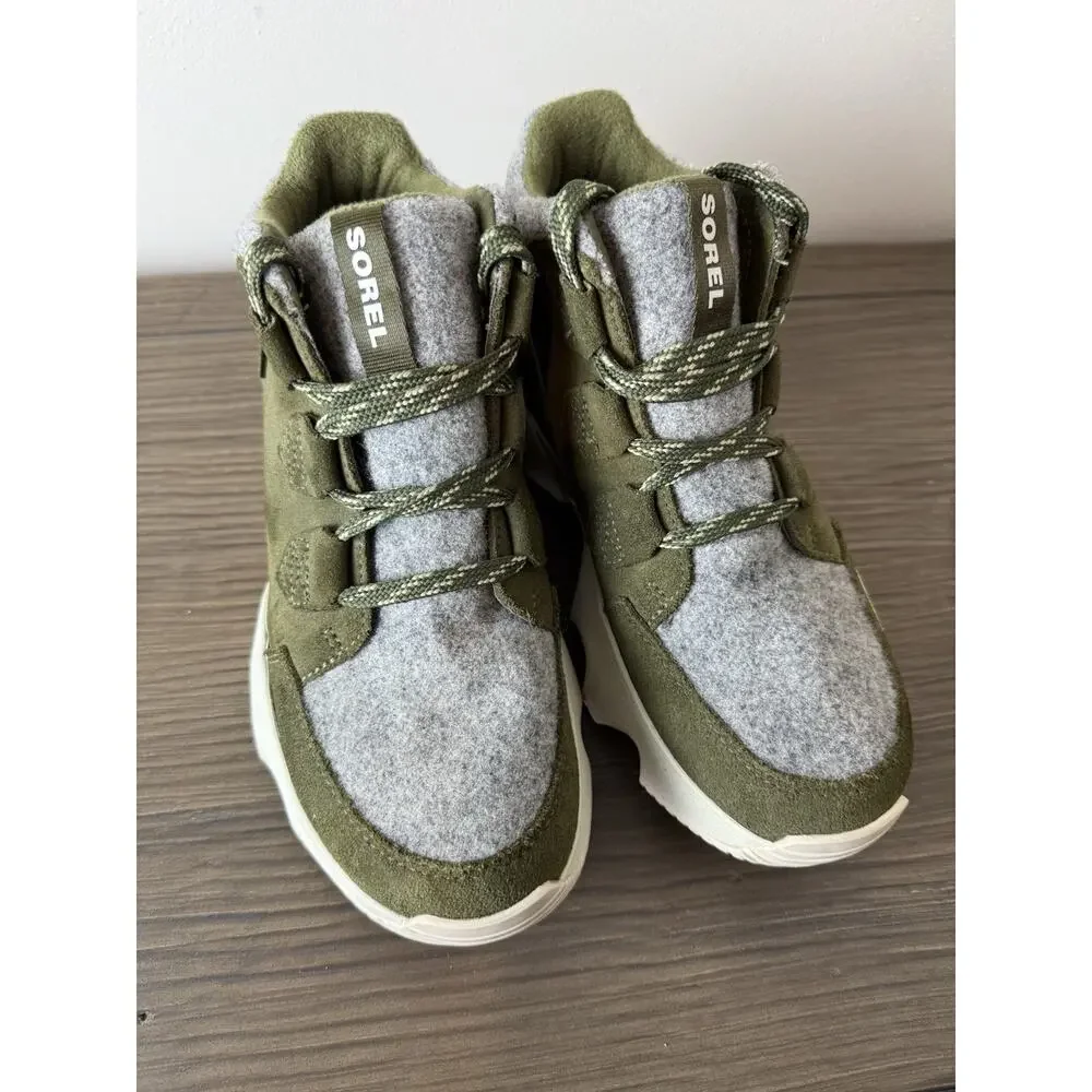 Sorel Olive Green and Grey Ankle Boots - Picture 2 of 9